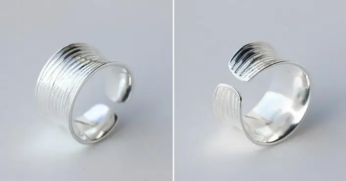 Для мужчин женщин 925 пробы серебро выгравированы молотком широкий диапазон кольцо длинные 13 мм рокер GTLJ877
