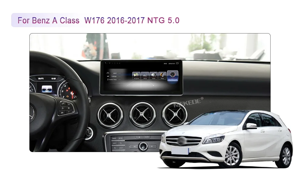Excellent MEKEDE 3G RAM 32G ROM Android 7.1 4G LTE car multimedia player for Mercedes Benz A Calss W176 2013-2015 GPS Navigation radio 5