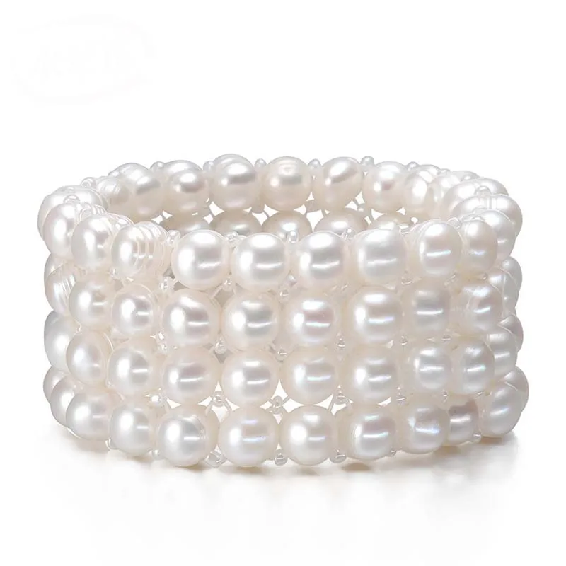 Высококачественные пресноводные жемчужные браслеты натуральный жемчуг браслет для женщин жемчужный браслет