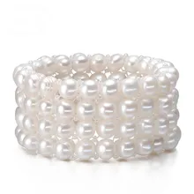Высококачественные пресноводные жемчужные браслеты натуральный жемчуг браслет для женщин жемчужный браслет