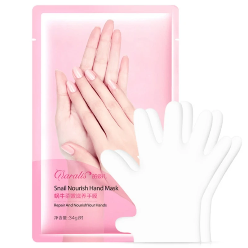 1 Pair Snail Nourishing Hand Mask Moisturizing Whitening Hand Gloves
