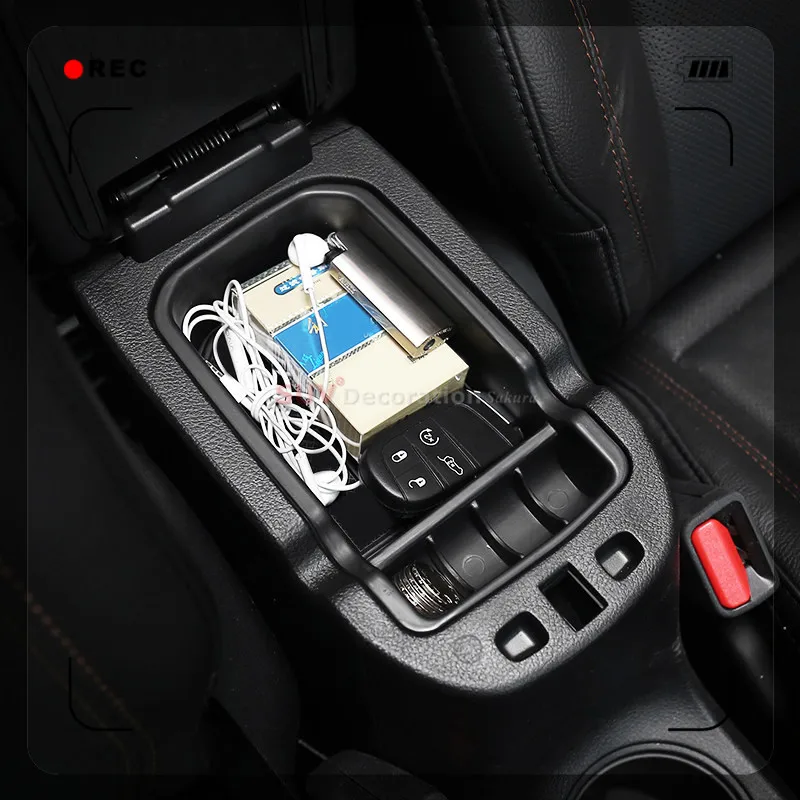 

CAR Accessories Interior Car Auto Center Console Armrest Storage Box Tray Organizer 1PCS Fit for Jeep Compass 2017 2018 2019