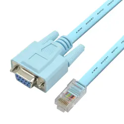 RJ45 Cat5e CAT6 к RS232 DB9 консоли маршрутизатора кабель 150 см 1,5 м