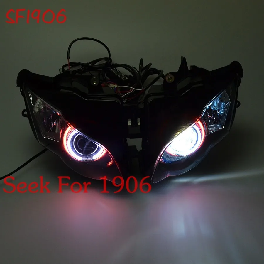 35 Вт HID двойной Halo Eyes сборка фар подходит для Honda CBR1000RR CBR1000 RR 2008-2011 белый и красный ангельские глазки