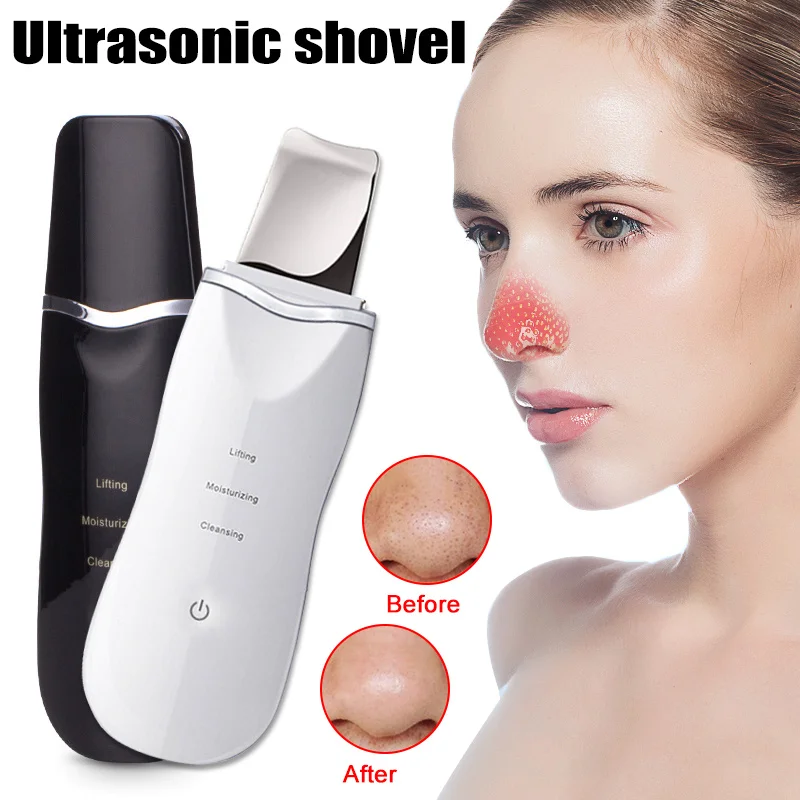 

Ultrasonic Beauty Instrument Facial Skin Cleanser Blackhead Removal Scrubber Cleaning Instrument Face Acne Shrink Pore Machine
