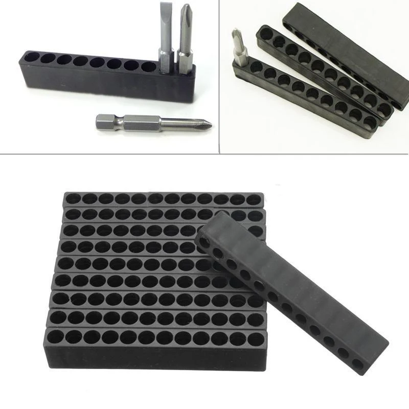10pcs 12 Holes Hex Shank Screwdriver Bit Holder Plastic Screwdriver Head Storage Drill Bit Stand For Power Accessories 10pcs 12 Holes Hex Shank Screwdriver Bit Holder Plastic Screwdriver Head Storage Drill Bit Stand For Power Accessories