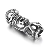 2pcs Stainless Steel Skull King Snake Tube Beads Hole 6mm Slider Charm DIY Men Leather Cord Bracelet Making Jewelry Accessories ► Photo 2/6