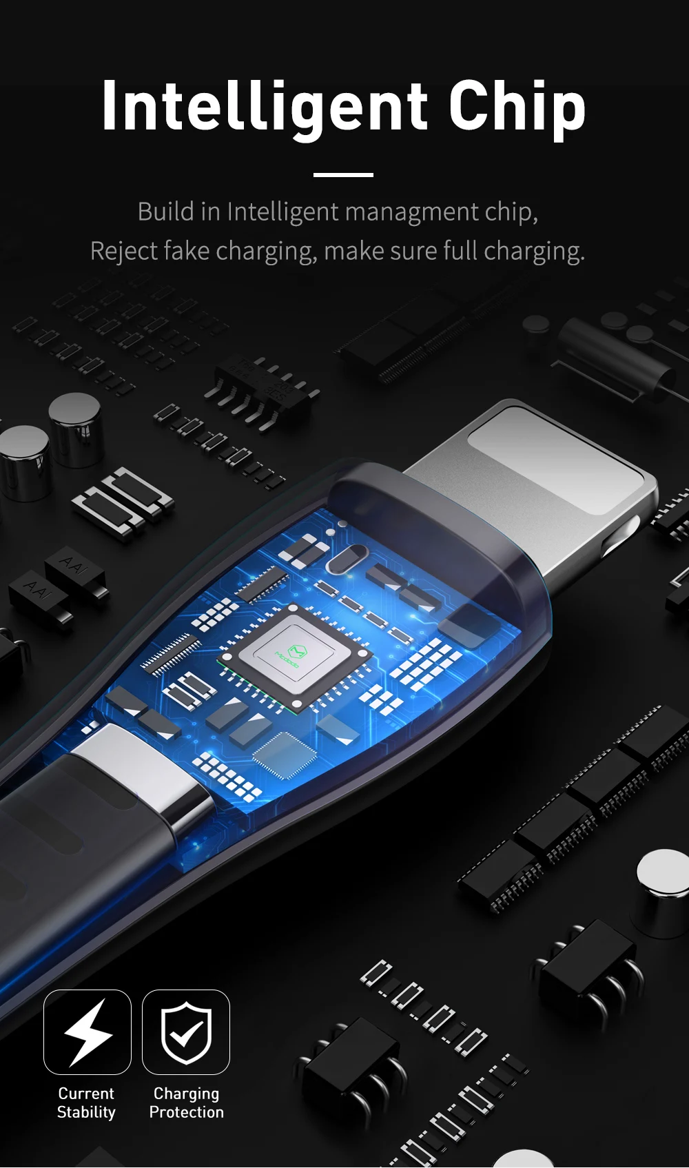 Mcdodo USB кабель для iPhone XS Max XR X 8 7 6s Plus iPad Mini IOS 12 USB кабель для телефона, зарядное устройство, шнур для передачи данных 2A, светодиодный кабель для быстрой зарядки