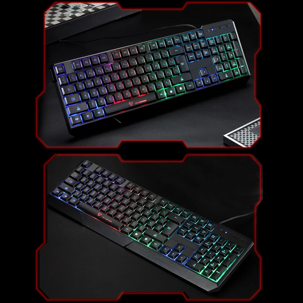 MOTOSPEED K70 USB Проводная 104 клавиши игр E-sport Keyboard светодиодный Красочные Подсветка с подсветкой для портативных ПК Тетрадь