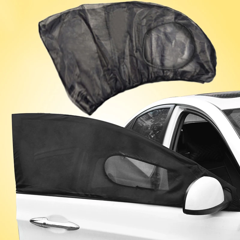 

Universal Car Window Net Anti Mosquito Sunshade Mesh Cover UV Shield Curtain