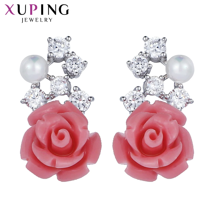 Xuping Jewelry Fashion Elegant New Design Flower Shaped Stud Earrings