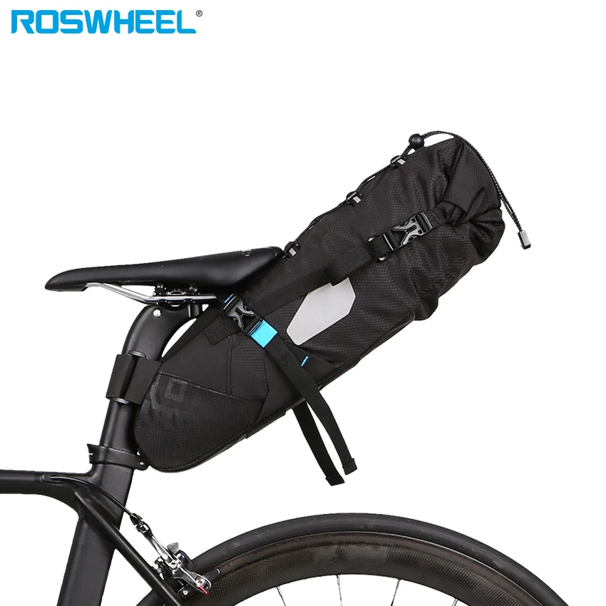 

ROSWHEEL bicycle 100% waterproof saddle bag mtb bike bag rear seat bag pannier cycle cycling bags accessories 10L