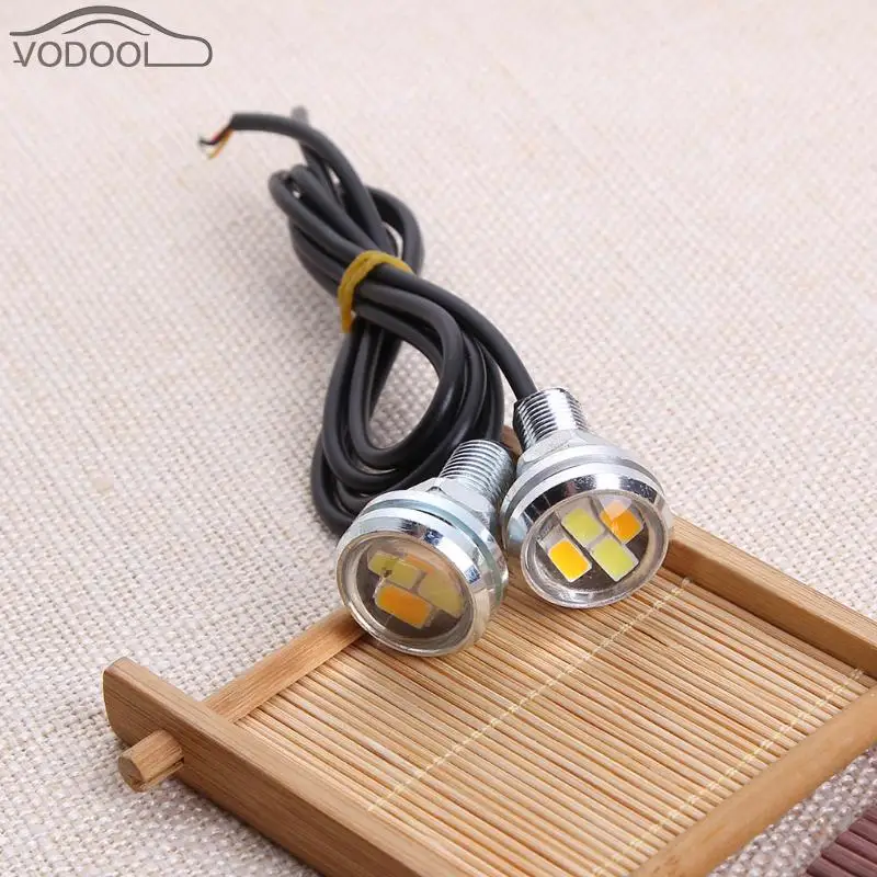 2 шт. белый янтарь 5630 4SMD 55 Вт Автомобильный светодиодный DRL Орлиный взгляд