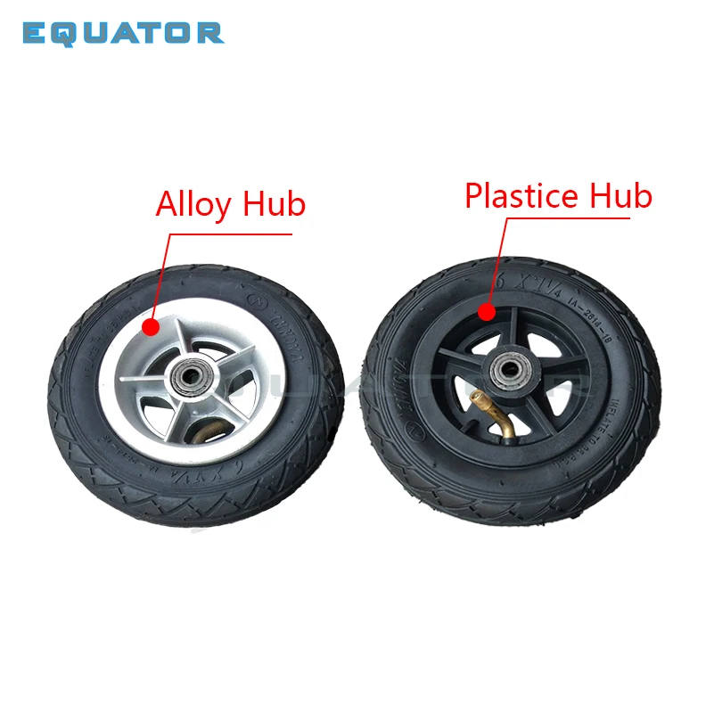 Мотоцикл 6x1 1/4 шины 150 мм Скутер надувание колеса алюминиевый пластик ступица внутренняя труба электрический скутер 6 дюймов пневматические шины