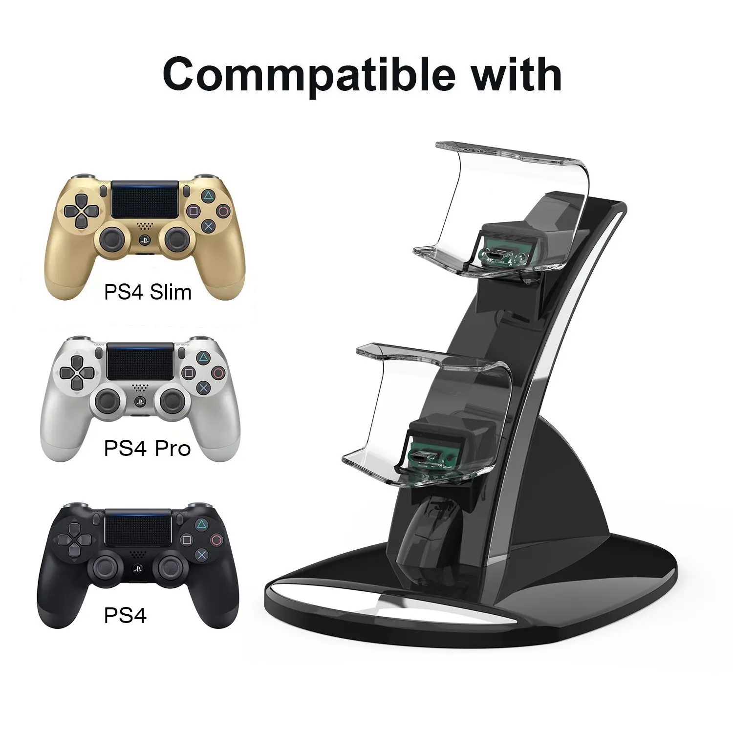 Controller Charger 4 PS4 Pro Slim Controller Charger Charging Docking Station Stand Dual USB Fast Charging Station LED Indicator Controller Charger 4 PS4 Pro Slim Controller Charger Charging Docking Station Stand Dual USB Fast Charging Station LED Indicator