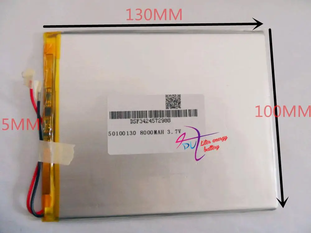 tablet battery 7 inch Tablet PC battery 50100130 3.7V 8000mAh high