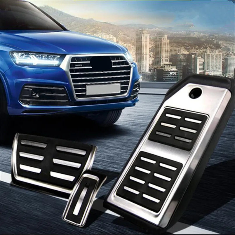 

Car styling stainless steel DSG Sport Fuel Brake Footrest Pedal AT case For Audi Q7 SQ7 2007-2017,auto accessories