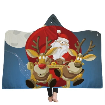 

SOFTBATFY Christmas Hooded Blanket Fleece Throw Blanket Dropshipping