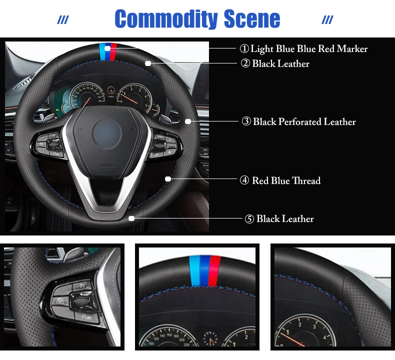 for BMW 530i steering wheel cover