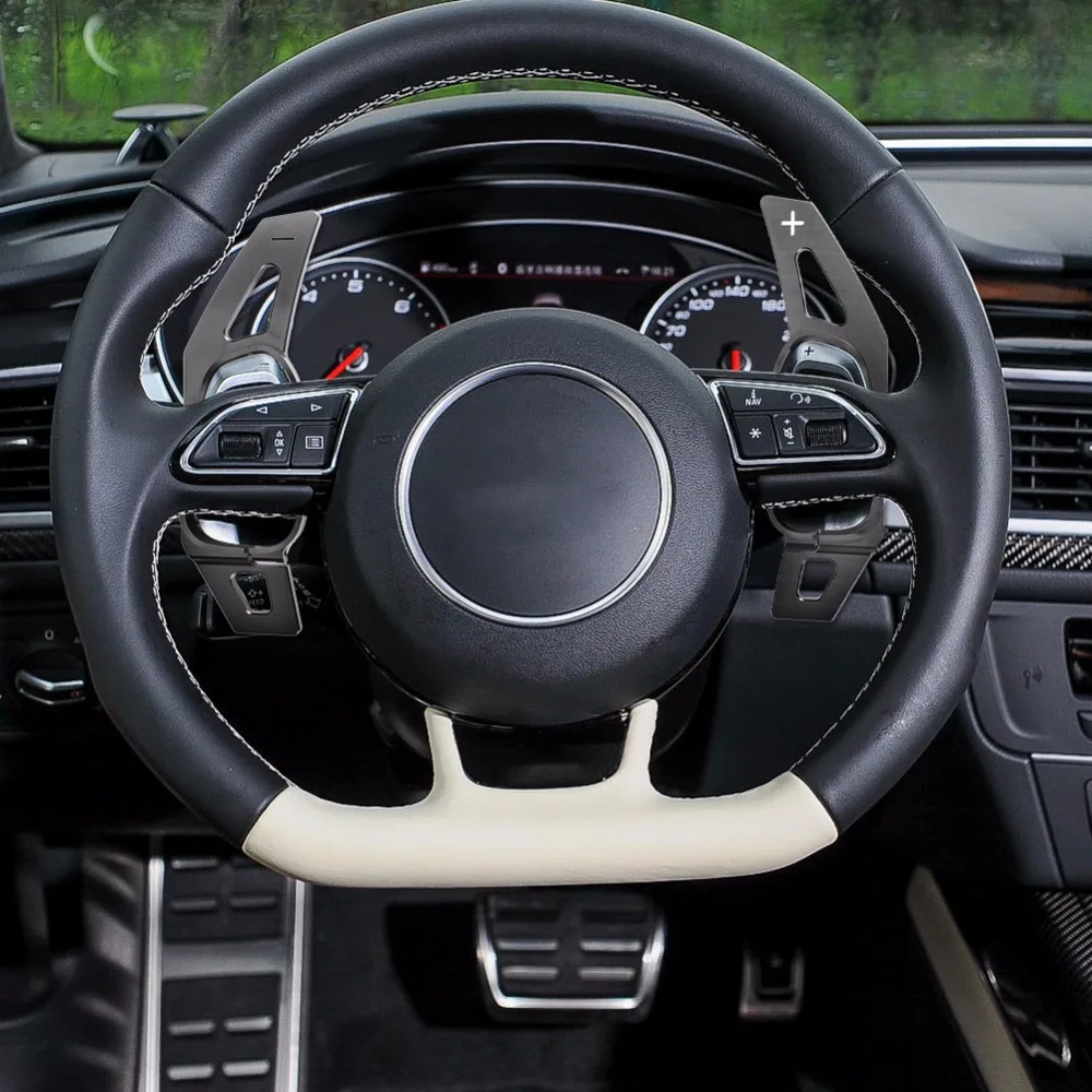 1 пара, Автомобильный руль DSG, весло, удлиняющее, переключения передач, наклейка, украшение, подходит для BMW A5 S3 S5 S6 SQ5 RS3 RS6 RS7
