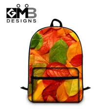 Fallen-Leaves-Fashion Children American Apparel School Bag Vintage Denim School Bag for Teenager Girls Multicolor Women Maple Leaf Bookbag