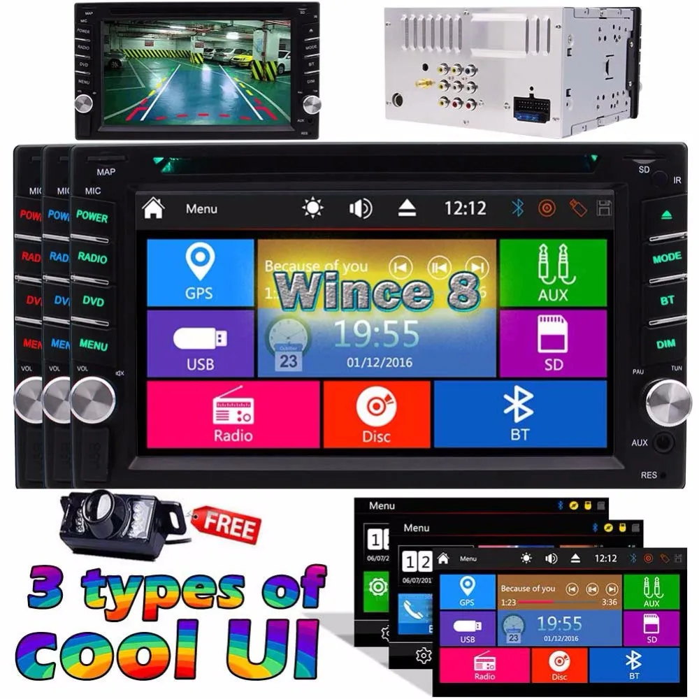 Car styling Electronic PC In Center console Car autoRadio Double 2 Din Head Unit GPS Navifation