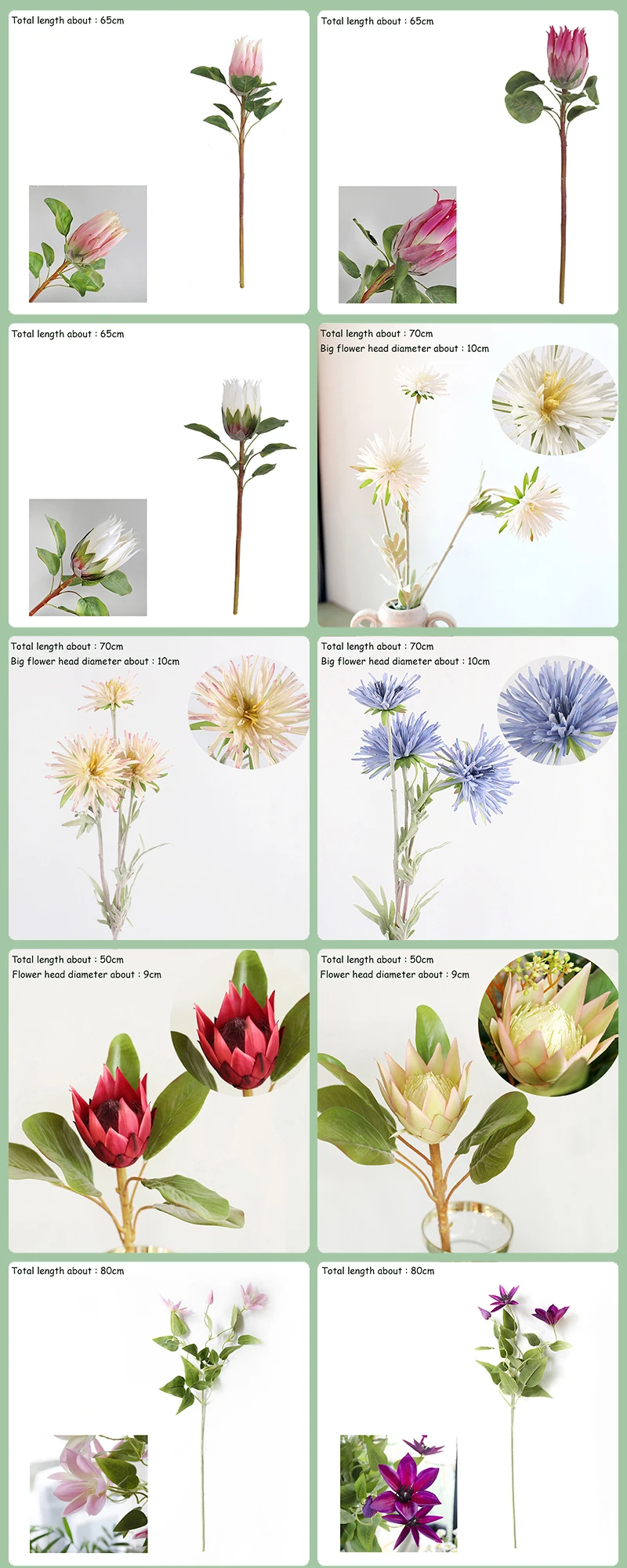 JAROWN Nordic Style Simulation Bouquet Green Leaves DIY Floral Wedding Decoration Home Living Room Green Plant Potted Decoration (21)