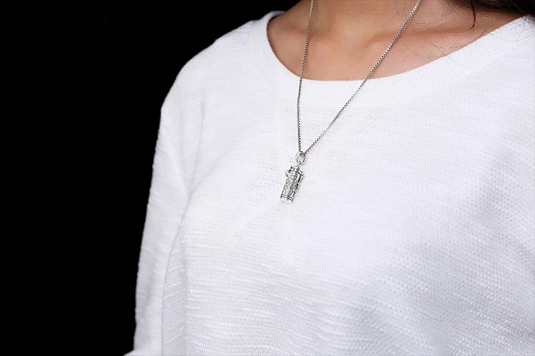 S925 серебро античный кулон ожерелье ювелирные изделия для мужчин и женщин ретро тайские серебряные ювелирные изделия remembrance подарок