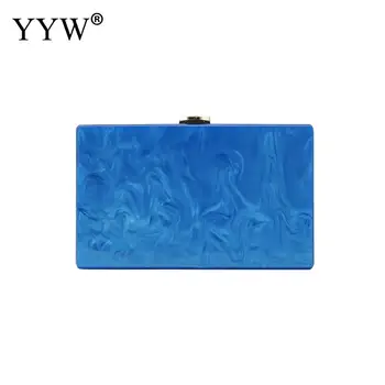 

Female Evening Clutch Handbag Women Acrylic Crossbody Shoulder Bag Blue 2019 New Fashion Wedding Party Purse Bolsa Feminina