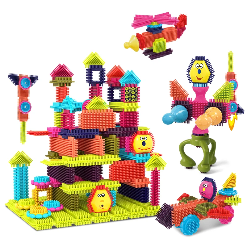 

Kidsrun Build Blocks Creative DIY Mane Building Block Soft Fur Blocks Imagination Educational Learning Toys for Child Kids