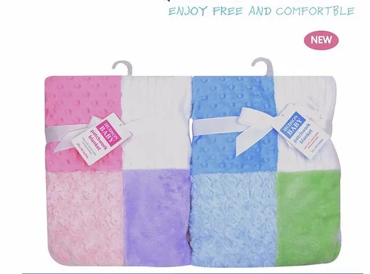 Luvable Friends очень мягкий флис одеяло для новорожденного Multi-Fabric12 панели Манта младенческой ребенок продукт ребенок постельные принадлежности зима