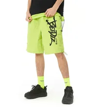 Яркие цвета вышивка летний день песочные пляжные шорты Харадзюку крутые быстросохнущие тонкие брендовые модные беговые повседневные спортивные штаны