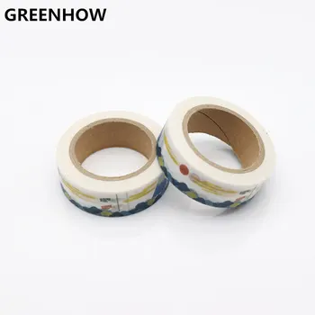 

GREENHOW forest raindrops washi tape DIY decorative scrapbook planner masking tape adhesive tape stationery school supplies 8086