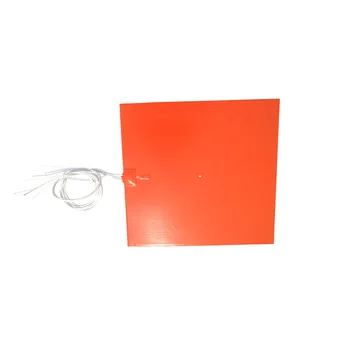 

315*330*1.5mm 230v 350w silicone heat bed for 3d printer adhesive 1 side 100k thermistor 4mm hole center 1000mm lead wire