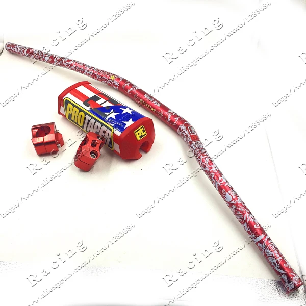 Pro Cone Fat Bar 1 1/8 &quotRed Metal Mulisha Pac MotorCross MX алюминиевый гоночный руль 810 мм Бесплатная