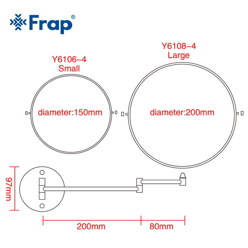 Frap 1 комплект " настенный винтажный античный профессиональное дамское зеркало для ванной круглое зеркало для макияжа Espelho Y6108-4