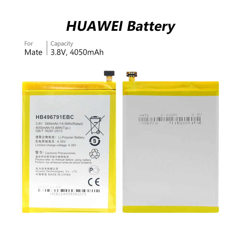 1 PCS HB496791EBC батарея для huawei Ascend mate MT1-T00 U06 mate 2 MT2-L05 L02 C00 телефон литий-ионная литиевая батарея Li-Po - Цвет: 1 PCS
