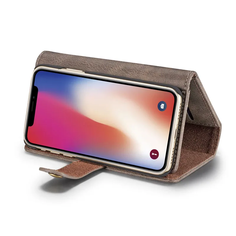DG. MING Роскошный чехол из натуральной кожи для iPhone X XR XS 8 7 6 S Plus телефона s держатель