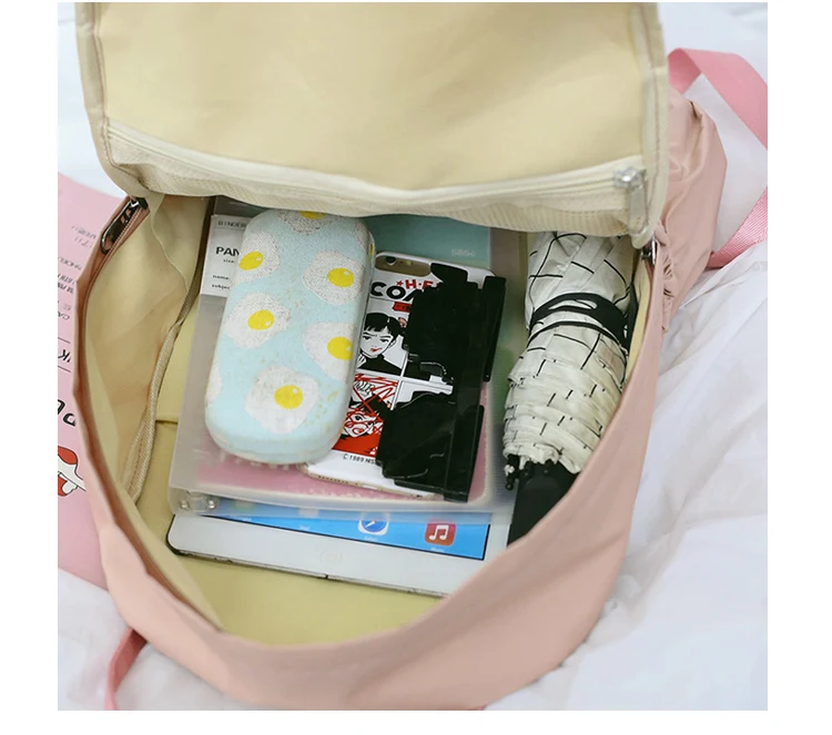 Menghuo 2018 New Preppy Style Fashion Embroidery Ladies Backpack Nylon High Quality Women School Shoulder Bag for Girls Youth2_39