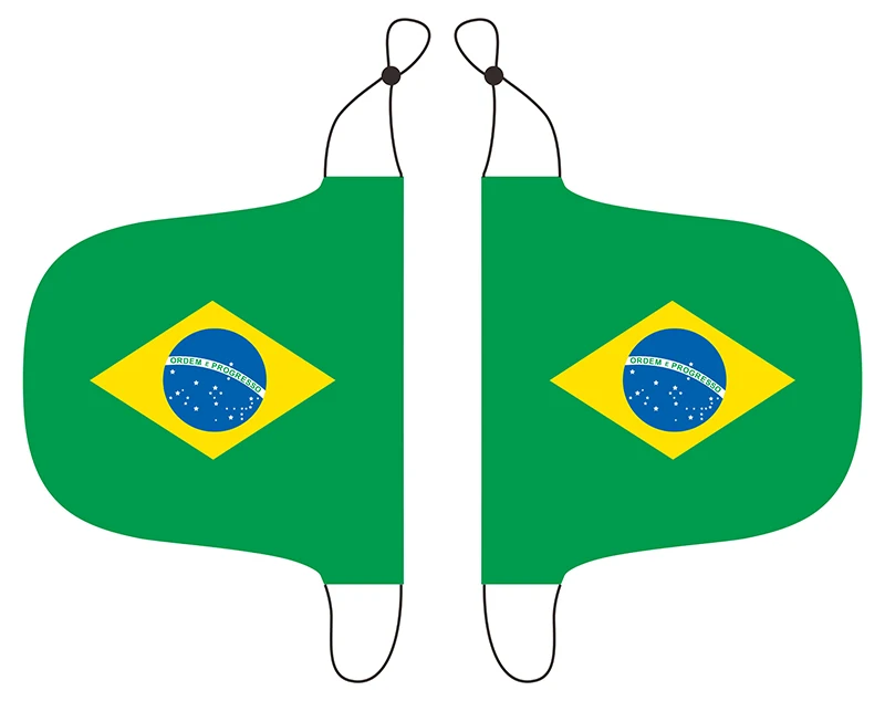 

7 feet cheap promotion custom car mirror flag cover brazil flag