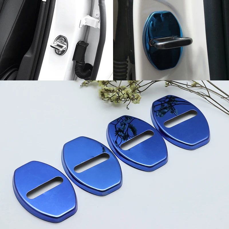 

Excellent Stainless Steel Door Lock Buckle Protective Cover Auto Case for Volkswagen T-ROC T ROC 2017 2018 2019 Car Styling