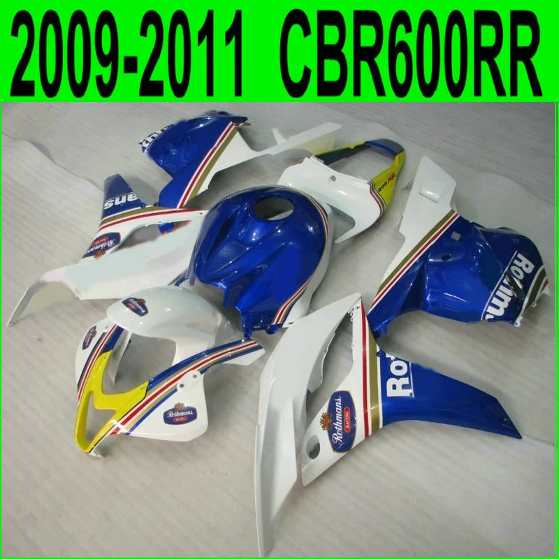 

Injection molded plastic fairing kit for Honda CBR600RR 09 10 11 white blue fairings set CBR600RR 2009 2010 2011 NJ06