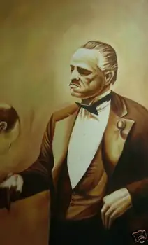 

100%Handmade Godfather 2 Oil Painting 24x36inches Not giclee popart