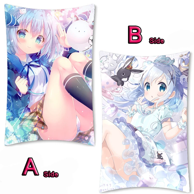 

Anime Gochuumon wa Usagi Desu ka Kafuu Chino Cute Dakimakura Hugging Body Pillow Case Bed Cushion Pilow Cover 2WAY 35x55cm