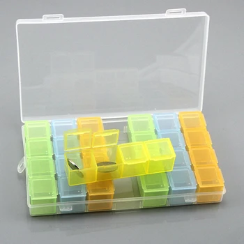 

Peter ren 28 Grids Guitar Picks Box Clear Plastic Storage Box For Guitar Plectrum Guitar Accessories Diamond Painting Tools Box