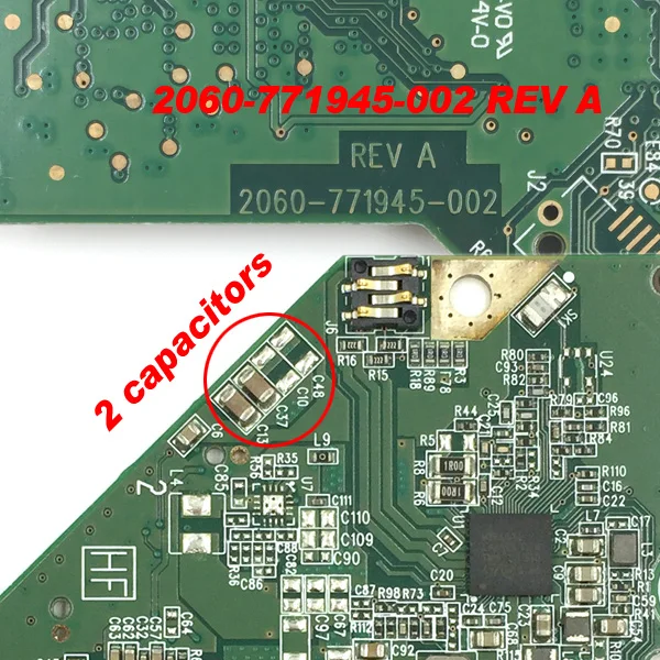 Western Digital 3.5“ SATA HDD WD30EZRX-00D8PB0 PCB Board 2060-771945-000 Rev P1
