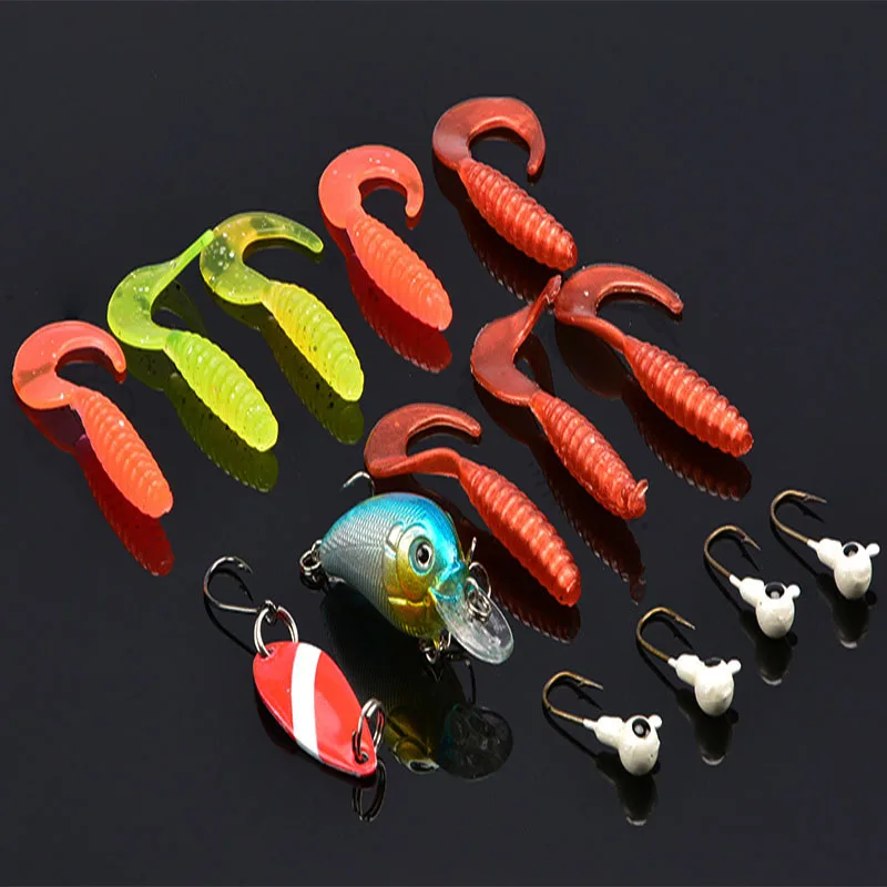 Buy 14Pcs/Box Fishing Lures Hooks Set with Box Soft