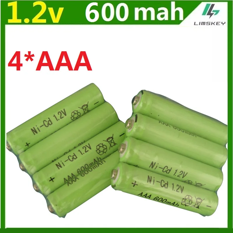 4psc/лот 600mah AAA игрушка с дистанционным управлением перезаряжаемая Ni MH аккумуляторная батарея AAA 1,2 V 600mAH