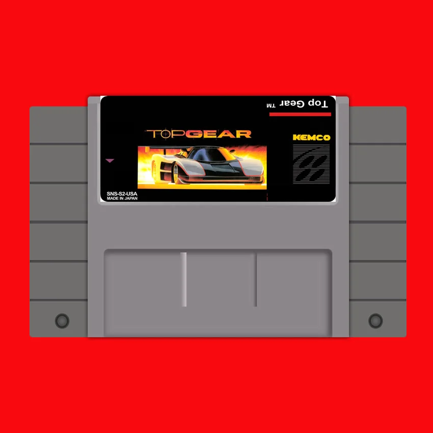 

Top Gear 16 bit Big Gray Game Card For USA NTSC Game Player