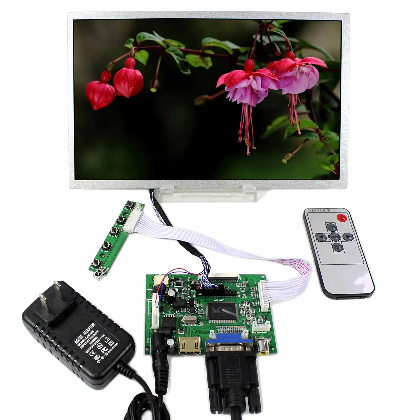 10.2inch HSD100IFW1 CLAA102NA0ACW LCD Screen+HDMI VGA 2AV LCD Controller Board VS-TY2662-V1 10.2inch HSD100IFW1 CLAA102NA0ACW LCD Screen+HDMI VGA 2AV LCD Controller Board VS-TY2662-V1